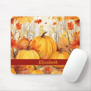 Custom Pumpkin Mapselleaf Herbst Erntedank Mousepad