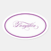 Custom_Pumpkin Oval Ovaler Aufkleber (Vorderseite)