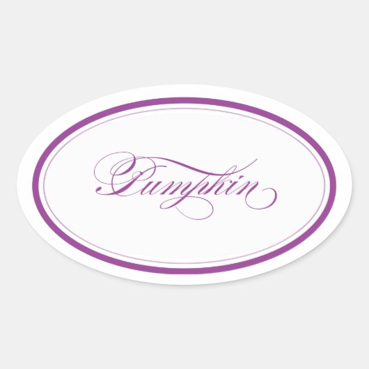 Custom_Pumpkin Oval Ovaler Aufkleber (Vorderseite)
