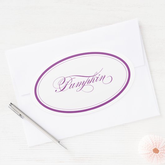 Custom_Pumpkin Oval Ovaler Aufkleber (Umschlag)