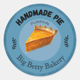 Custom Pumpkin Pie Labels | Personalisierte Bäcker Runder Aufkleber