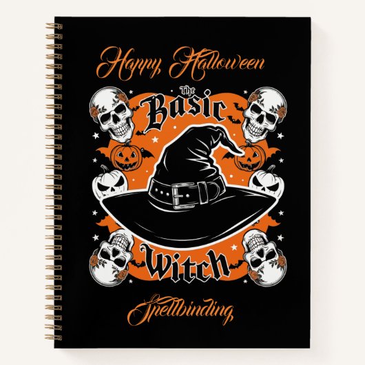 Custom Pumpkin Rezept Buch Hexenhut Halloween (Vorderseite)