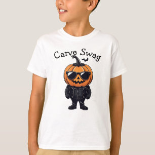 Custom Pumpkin T-Shirt, Niedliche Halloween Carve  T-Shirt