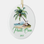 Custom Punta Cana Beach Keramik Ornament (Rechts)