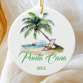 Custom Punta Cana Beach Keramik Ornament