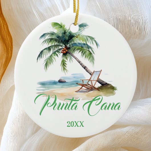 Custom Punta Cana Beach Keramik Ornament