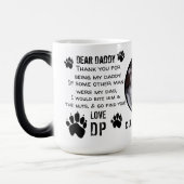 CUSTOM PUPPY DOG DADDY! DEAR VATER pET KAFFEE Verwandlungstasse (Links)