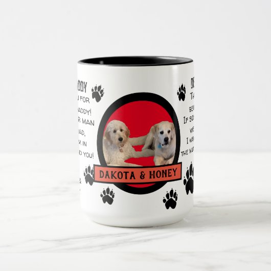 CUSTOM PUPPY DOG DADDY! KAFFEE DES VATERS TASSE (Zentrum)