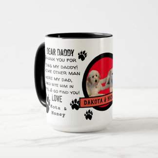 CUSTOM PUPPY DOG DADDY! KAFFEE DES VATERS TASSE