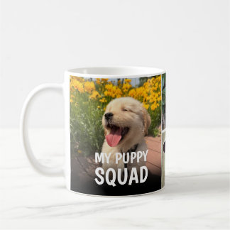Custom Puppy Squad Photo Collage Design Kaffeetasse