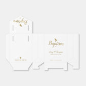 Custom Pure white gold hue dove Skript Taufe Geschenkschachtel (Ungefaltet)