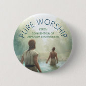 Custom Pure Worship 2025 Convention JW gibt Button (Vorderseite)