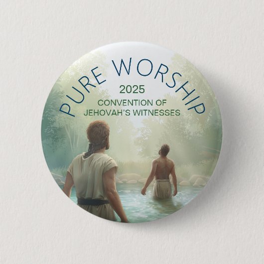 Custom Pure Worship 2025 Convention JW gibt Button (Vorderseite)