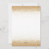 Custom Purim Sameach Gold Glitzer Feiertagskarte (Rückseite)