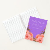 Custom Purple Floral Bullet Journal New Moms Notizblock (Innenseite)
