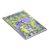 Custom Purple Flowers Wasserfarben-Foto-Notebook Notizblock (Rechte Seite)