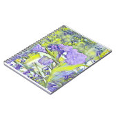 Custom Purple Flowers Wasserfarben-Foto-Notebook Notizblock (Linke Seite)