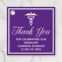 Custom Purple Medical School Graduation Party