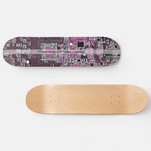 Custom Purple PCB Circuit Board for IT Pros Skateboard (Horizontal)