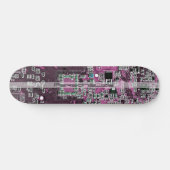 Custom Purple PCB Circuit Board for IT Pros Skateboard (Horizontal)