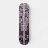 Custom Purple PCB Circuit Board for IT Pros Skateboard (Vorderseite)
