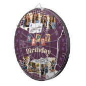 Custom Purple Scrapbook Birthday Photo Collage Dartscheibe (Vorderseite rechts)