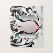 CUSTOM PUZZLE- TIGER-WHITE/GRAU PUZZLE (Vertikal)
