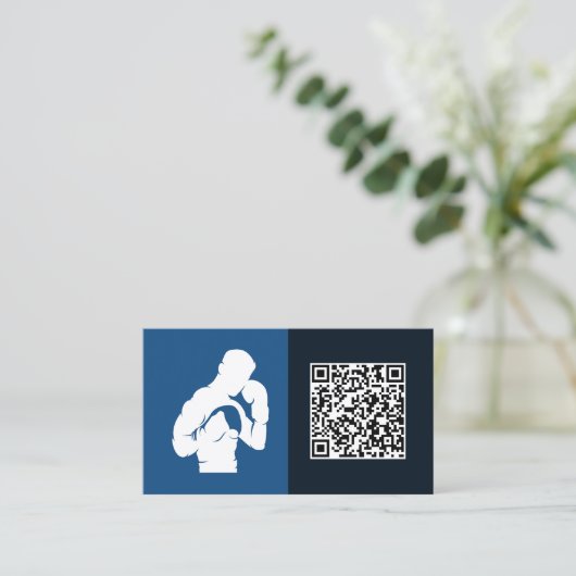 Custom QR Boxing Gym Visitenkarte (Stehend Vorderseite)