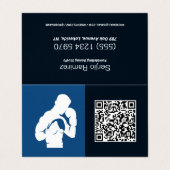 Custom QR Boxing Gym Visitenkarten (Außenseite Aufgefaltet)