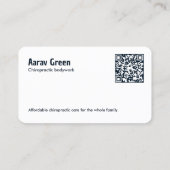 Custom QR Chiropraktor Visitenkarte (Rückseite)