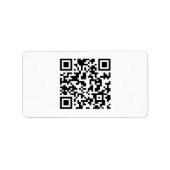 CUSTOM QR CODE ADRESSAUFKLEBER (Vorne)