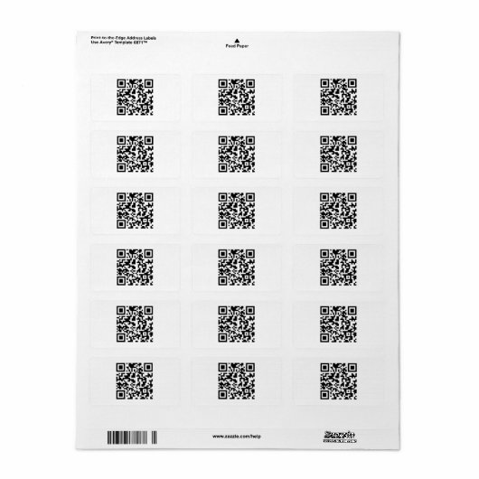 CUSTOM QR CODE ADRESSAUFKLEBER (Vorne)