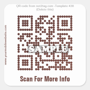 Custom QR Code Aufkleber (QR Code Template #438)