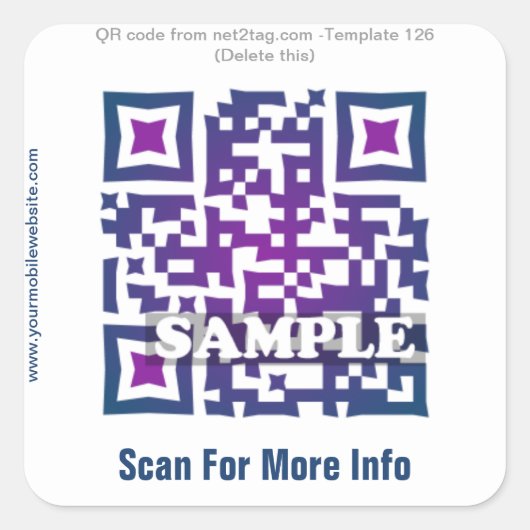 Custom QR Code Aufkleber (QR-Code-Vorlage #126) (Vorderseite)