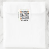 Custom QR Code Aufkleber (QR-Code-Vorlage #163) (Tasche)
