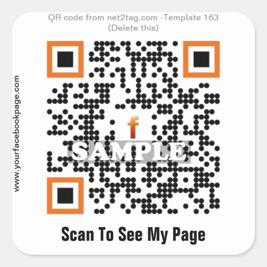 Custom QR Code Aufkleber (QR-Code-Vorlage #163) (Vorderseite)