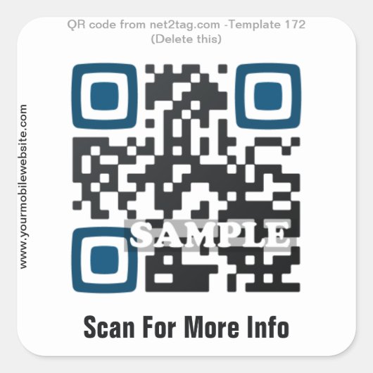 Custom QR Code Aufkleber (QR-Code-Vorlage #172) (Vorderseite)