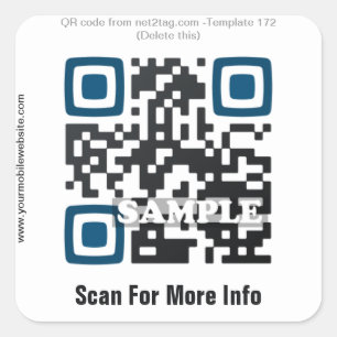 Custom QR Code Aufkleber (QR-Code-Vorlage #172)