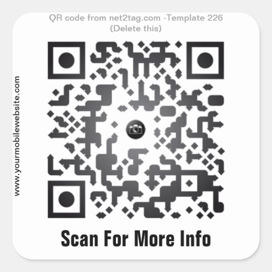 Custom QR Code Aufkleber (QR-Code-Vorlage #226) (Vorderseite)