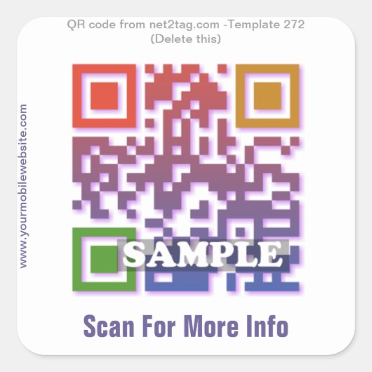 Custom QR Code Aufkleber (QR-Code-Vorlage #272) (Vorderseite)