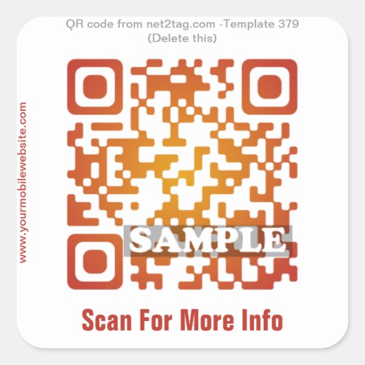 Custom QR Code Aufkleber (QR-Code-Vorlage #379) (Vorderseite)