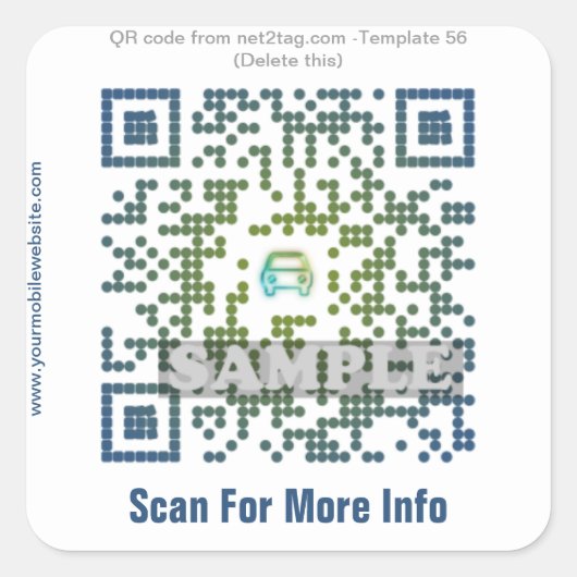 Custom QR Code Aufkleber (QR-Code-Vorlage #56) (Vorderseite)