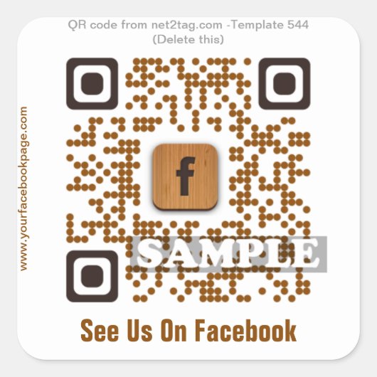 Custom QR Code Aufkleber (QR-Code-Vorlage QR#544) (Vorderseite)