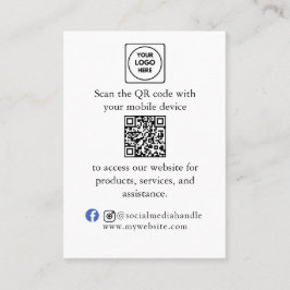 Custom QR Code Business Branding Card Menu  Visitenkarte