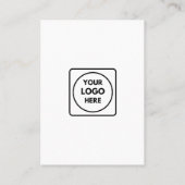 Custom QR Code Business Branding Card Menu  Visitenkarte (Rückseite)