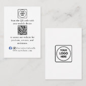 Custom QR Code Business Branding Card Menu  Visitenkarte (Vorne/Hinten)