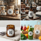Custom QR Code Business Branding  Runder Aufkleber