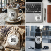 Custom QR Code Business Branding  Runder Aufkleber