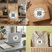 Custom QR Code Business Branding  Runder Aufkleber