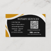 Custom QR Code Business Card for Mobile Notary Visitenkarte (Rückseite)